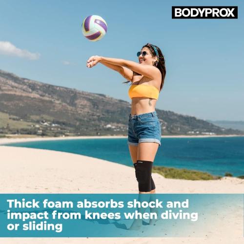 Black Bodyprox Protective Knee Pads, Thick Sponge Anti-slip, Collision Avoidance Knee Sleeve