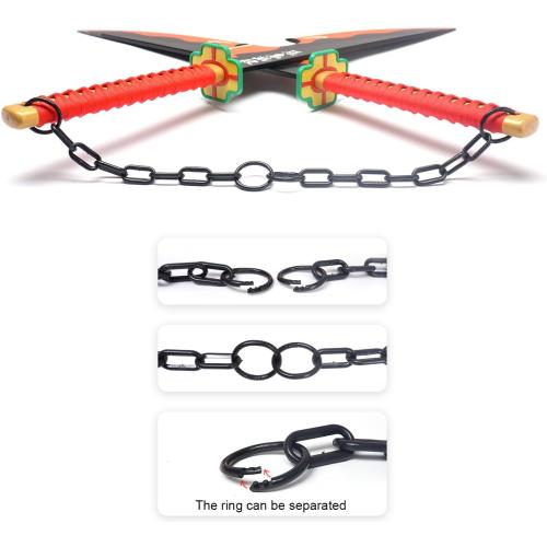 Zisu Two Tengen Swords, About 31 inches, Hashira Pillars & Tengen Uzui Sword Katana for Cosplay Purpose, Anime Sword with Original Texture