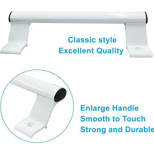 Bonsicoky Sliding Door Handle, White, 2 Pack, 8 Inch