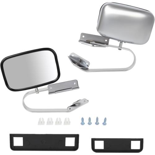 SCITOO Side View Mirrors Fit for 1980-1992 For Ford For F-150 For F-250 For F-350, 1993 1995 For F-150 For F-350,1994 For F-350 Truck Pickup Pair Set Left/Driver Right/Passenger Manual Mirrors