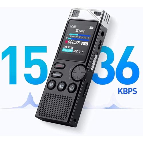 Digital Voice Recorder 8GB, USB Voice Activated Dictaphone, MP3 Player, Audio Recording Device, Built-in Microphone and Speaker for Lectures, Meetings *MISSING accessories *