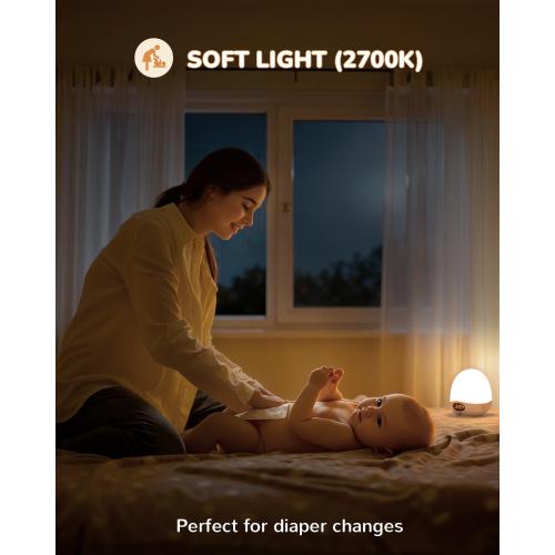 Egg Night Light for Nursery, Portable Rechargeable Baby Nightlight with Touch Control & RGB Color Changing, Dimmable Breastfeeding Lamp with Timer, Cute Wireless Night Light, Newborn Essentials