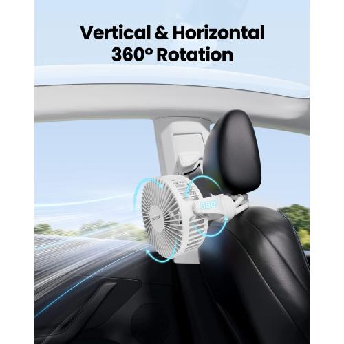 Gaiatop Mini Portable Stroller Fan, Small Clip on Fan 3 Speed Rechargeable