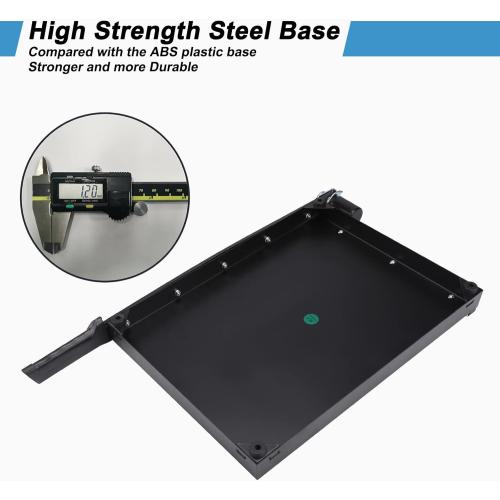 ISDIR Guillotine Paper Cutter 12 with Integrated Pressure Bar – Heavy Duty Metal Base, 12-Sheet Capacity, Magnetic Guide & Safety Guard – Precision Trimmer for Cardstock, Crafts, DIY, Photos & Office