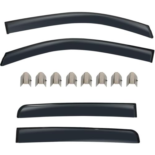 in-Channel Rain Guards Compatible with 2023 2024 2025 2026 Chevy Colorado and GMC Canyon Window Visors Side Window Deflectors