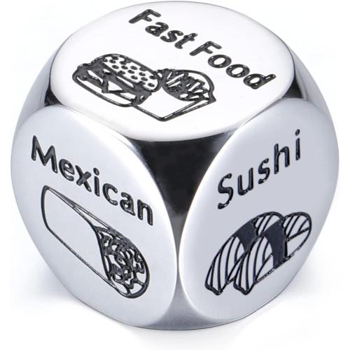 Stocking Stuffers for Him Her Couple Gifts Date Night Gifts for Boyfriend Girlfriend Food Decider 11th Anniversary Steel Gifts for Husband Wife Wedding Christmas Valentines Birthday Gift for Women Men