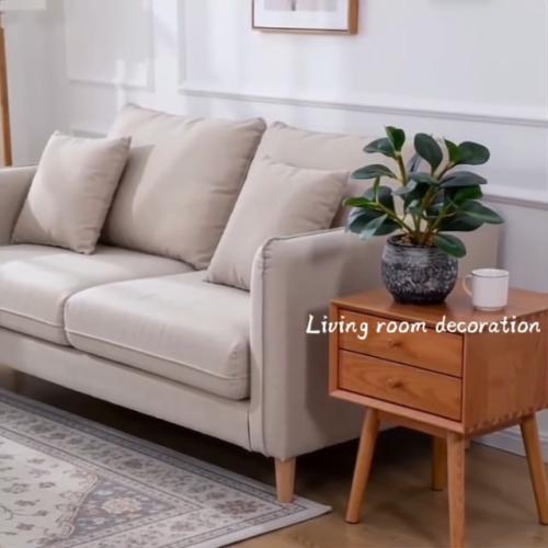 AlphaAcc Small Artificial Ficus in Black Cement Pot Desk Decor