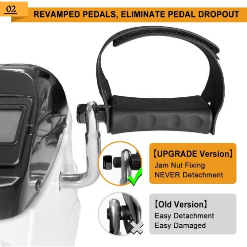 Pedal Exerciser Stationary Under Desk Mini Exercise Bike - Peddler Exerciser with LCD Display, Foot Pedal Exerciser for Seniors,Arm/Leg Exercise