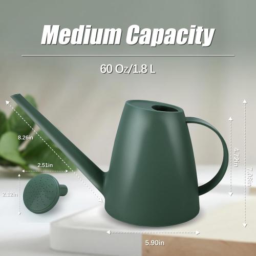 1.8L Watering Can, Watering Can Indoor Plants, Long Spout Small Water Can