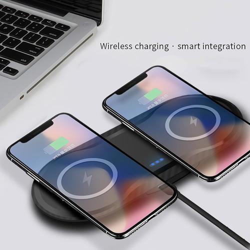 30Watt Dual Wireless Charging Pad for Multiple Devices, Dual 15W Charging Pad for iPhone 16/15/14/13/12/11/X,for Samsung Galaxy S25/S24/S23/S22/S21/S20/S10, and More. with USB-C Cable