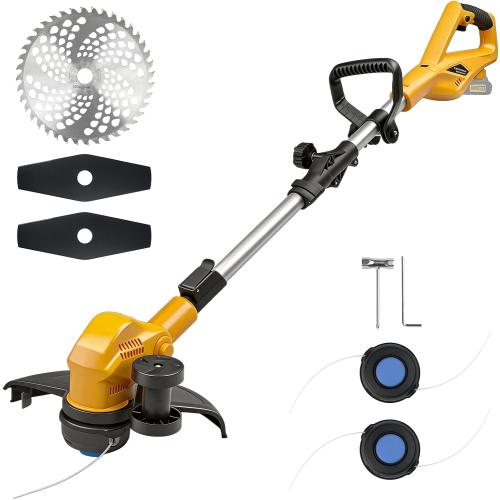 Cordless Weed Wacker & Edger for Dewalt 20V Battery, 3-in-1 Folding 150cm/59in Brushless Electric String Trimmer, Grass Cutter with 3 Types Blades for Lawn, Yard and Bush Trimming(No Battery)‼️llittle dirty‼️