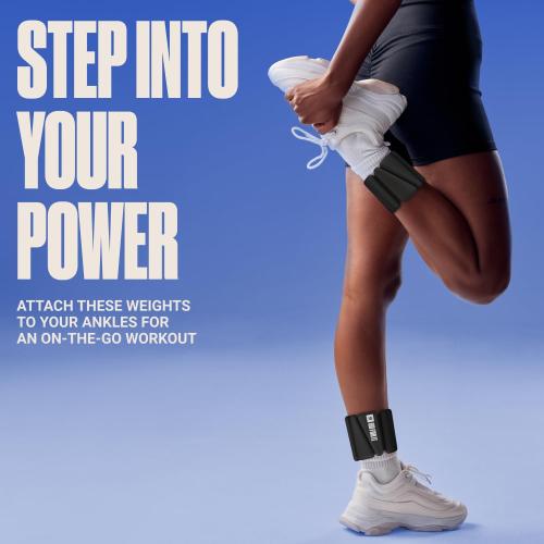 SPORTBIT Wrist and Ankle Weights for Women - Set of 2 (1lb Each) Wearable Ankle & Wrist Weights - Leg & Arm Bands, Silicone Weighted Bracelets for Workout, Walking, Running, Yoga, Pilates