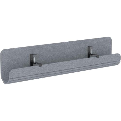 Felt Under Desk Cable Management Tray, 47.2 Cord Organizer with Clamp or Screw Mount, Laptop & Tablet Slot, Desk Cable Organizer for Home & Office