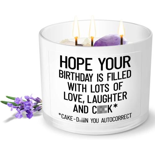Funny Birthday Gifts for Her Wife, Romantic Gift for Girlfriend Fiancee Gag 12oz Big Candle