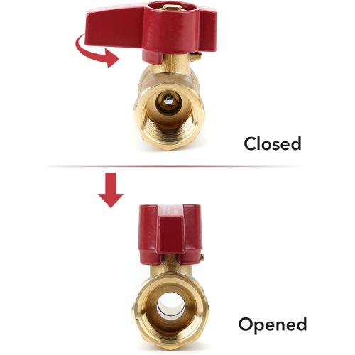 Stanbroil One Stop Gas Appliance Hook Up Kit - Brass Gas Ball Valve and Flexible Gas Connector with Fittings for Garage Heaters, Gas Stoves, Wall Mounted Heaters, Gas Fireplace and Gas Dryer