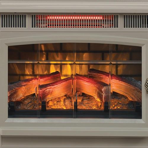 duraflame Freestanding Electric Fireplace Stove Heater with 3D Flame Effect for 1,000 Sq. Ft. Room, French Gray