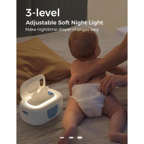 Momcozy Baby Wipe Warmer, Innovative Spring Design,Large Capacity Dispenser