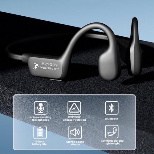Bone Conduction Headphones, Open Ear Bluetooth 5.4 Headset with Mic