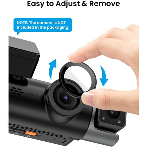 IIWEY C4 PRO 4-CH Dash Cam & Hardwire Kit & CPL Filter