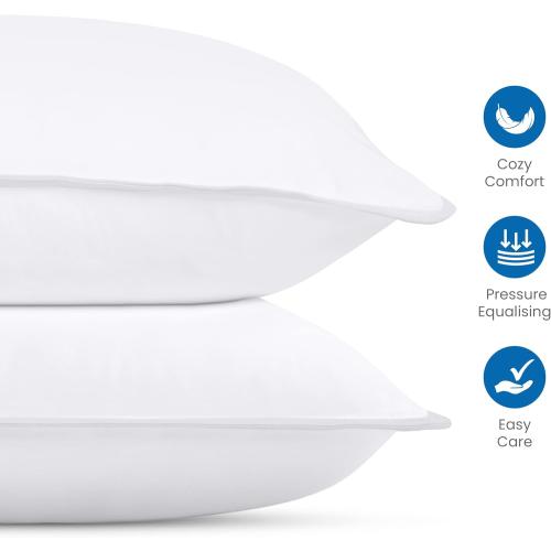 Utopia Bedding Bed Pillows for Sleeping (White), King Size, Set of 2, Hotel Pillow, Cooling Pillows for Side, Back or Stomach Sleepers