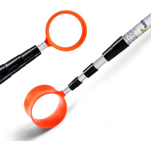 ToVii Golf Ball Retriever - Telescopic Aluminum Alloy Pole and Firm Nylon Cup Grabber