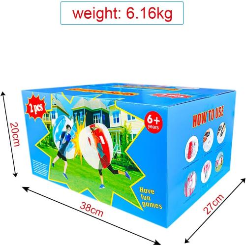 SUNSHINE-MALL 48 inch 2 pcs Bumper Sumo Ball for Adults,Kids, Inflatable Bounce Body Zorb Ball for Outdoor Team Gaming Play for 6 Ages  (red Blue)