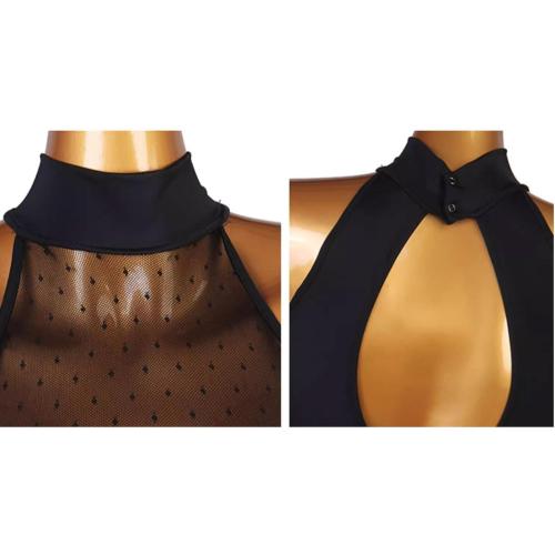 Latin Performance Bodysuit Top Salsa Ballroom Practice Slim Fit Dress for Ladies Tango Cha Cha Leotard Clothing XL