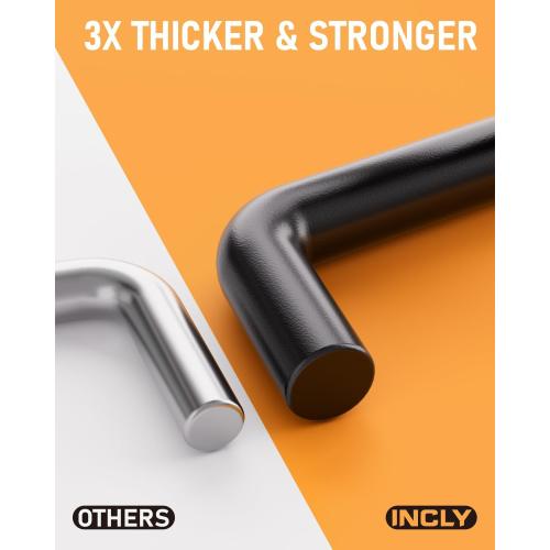 INCLY 60 Pack 2/4/6 Inch Black Pegboard Hooks, 1/4 Heavy Duty Peg Board Shelving Hooks Accessories, Peg Board Tool Hangers Fit for 1/4 Pegboard Hanging Tools Garage, Craft Organizing, Kitchen, Store