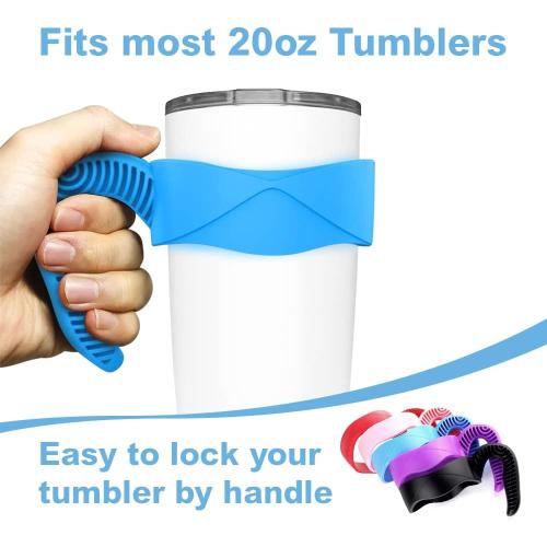Color red Hyturtle 1Pcs Stylish and Functional Black Tumbler Handle Fits Only For 20 OZ YETI Tumbler - Secure Grip, Lightweight, Dishwasher Safe - Ideal for Travel and Outdoor Activities - BPA Free
