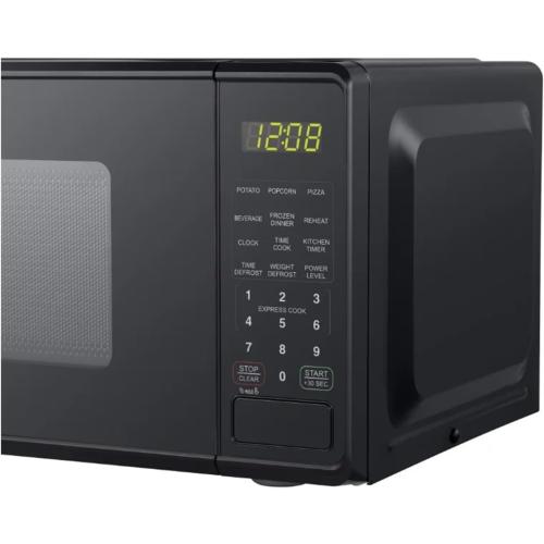 Mainstays 0.7 ft. Countertop Microwave Oven, 700 Watts, Black(Black)