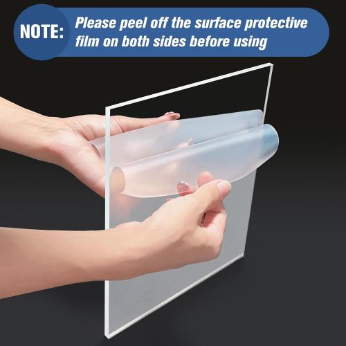 6 Pieces 6 x 12 Cast Plexiglass Sheet -1/8 Thick Clear Acrylic Sheet Clear Plastic Sheet, for Sign,Craft, Photo Frame, DIY Display Projects