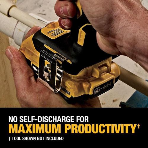 2PACK..,....DEWALT 20V MAX Lithium Ion Battery, 2 Ah and 4 Ah, , Fuel Gauge LED Charge Indicators (DCB324-4)