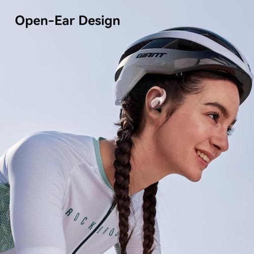 Sanag C16S Open-Ear Headphones, True Wireless Bluetooth 5.4 Open Ear Earbuds, 56H Playtime, IP4 Waterproof, OWS Earphones, Lightweight Design Fit Cycling, Running, Workout (Pink)