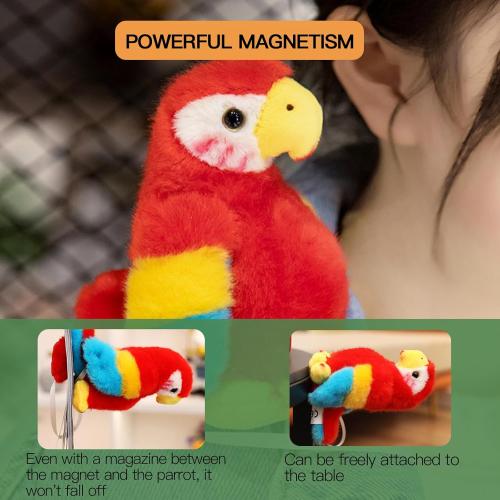 4.7 Inch Parrot Plush Shoulder Magnet Stuffed Animal Toys Cute Plushies for Boys Girls Kids