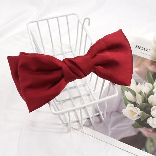JOYOYO Red Satin Large Bow Headband for Women and Girls, Double Ribbon Hair Accessories, Hair Styling Hairband