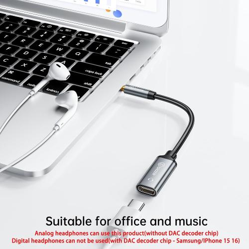 USB C Female to 3.5mm Male Audio Cable Cord Analog Cable