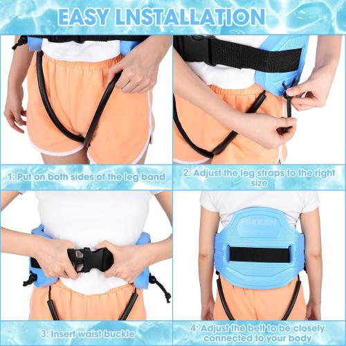 ‼️has mild scratches ‼️Swim Floating Belt,Water Aerobics Swimming Belt with Fixing Straps,Jogger Floatation Aid Buoyancy Belt for Swimming Pool Fitness and Fitness Workout Therapy