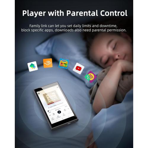 160GB MP3 Player with Bluetooth and WiFi, 5 IPS Screen Android Music Player with Play Store, Spotify, Pandora, Amazon Music, MP3 & MP4 for Kids with Libby, Audible, FM, Voice Recorder, Up to 1TB