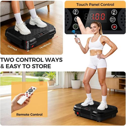 NXSCI Vibration Plate Exercise Machine, Vibration Plate for Lymphatic Drainage Weight Loss, Shake Plate with 250 Speed Levels, 400 Lbs Capacity Full Body Workout for Home Office Gym