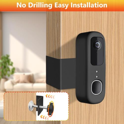 Anti-Theft Doorbell Mount Compatible with Arlo Video Doorbell 2K/HD (2nd Gen), No-Drill Mounting Bracket Secure Holder for Apartment Home Office with Enhanced Protection for Arlo Doorbell Camera