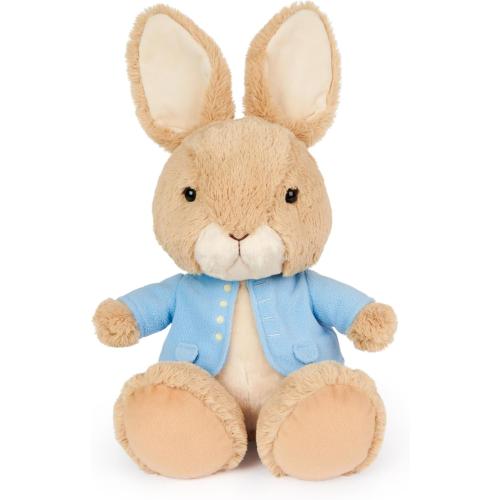 GUND Beatrix Potter Peter Rabbit Silly Pawz Plush, Easter Bunny Stuffed Animal for Ages 1 and Up, Brown/Blue, 11”