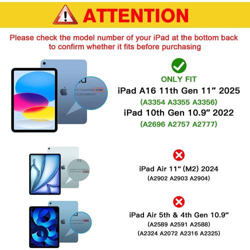 ProCase 2 Pcs Screen Protector for iPad A16 2025 11th 11 /10th 2022 10.9