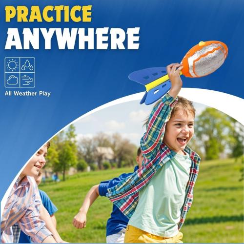 Liberty Imports 3 Pack Whistling Foam Footballs with Tail – Pocket Missile Rocket Football Toy Set for Kids – Aero Howling Sports Flyers for Outdoor Games, Backyard Play, Beach