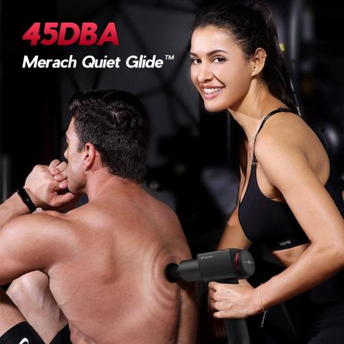 Merach Cordless Handheld Muscle Massage Gun with 6 Heads, 6-Speed Electric Quiet Deep Tissue Muscle Massager Professional Percussion Vibration Massage Device Tools for Body Pain Relief Foot Back Neck