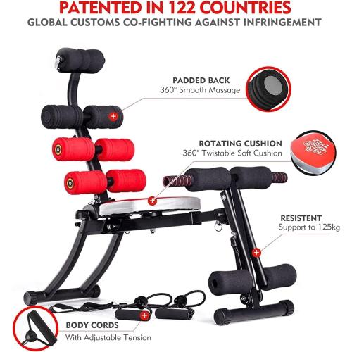 22 in 1 Wonder Master Core & Abdominal Workout Equipment, Foldable & Adjustable Rowing Machine, Core Strength Training& Abdominal Exercise Trainers with 22 Ways to Exercise for Home Gym