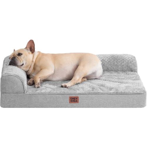 EHEYCIGA Orthopedic Dog Bed medium Size Dogs, Memory Foam Dog Bed with Washable Removable Cover, Waterproof Pet Sofa Couch for Crate with Nonskid Bottom,