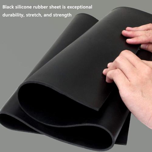 Neoprene Rubber Sheet 1/8 Thick x 16 Wide x 30 Long, Solid Rubber Sheets, Rolls & Strips for Gaskets Material, Pads, Crafts, Weather Stripping, Flooring, Black
