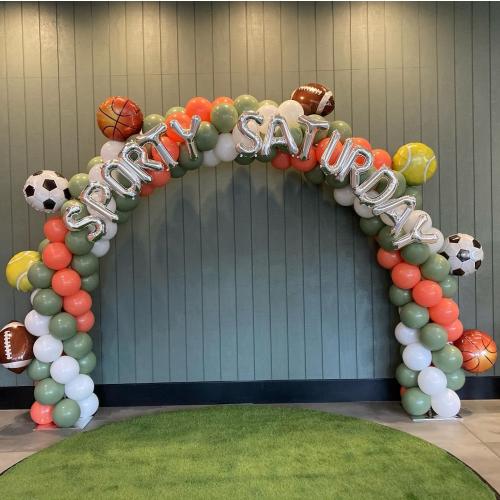 6 Pack 22 Inch Pink Soccer Balloons Giant 4D Mylar Football Balloons Helium Foil Blue Soccer Balloons for Birthday Party Sports Themed World Cup Party Decorations