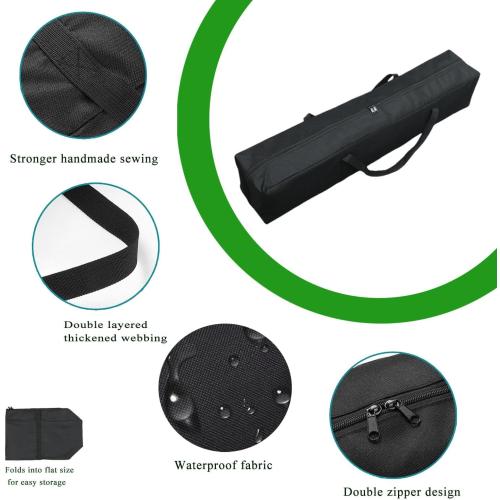 Heavy Duty Canopy & Roof Tent Storage Bag - XL Water-Resistant Organizer for Camping Cot, Hammock Cover, Grill Tools,Fishing Rods & Keyboard Stand with MOLLE Straps (29''(L)x5.9''(W)x5.9''(H))