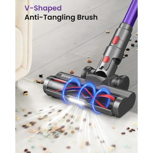 Cordless Vacuum Cleaner 55Kpa/650W/70Mins,1.8L Self Standing Stick Vacuum,Upgraded Vacuum Cordless with Hurricane Mode,Touch Screen,Anti-Tangle Wireless Vacuum,Vacuum Cleaners for Home/Pet Hair/Carpet
